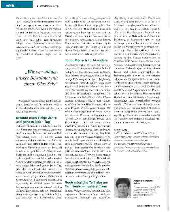 Vorschauseite 2: Viel menschliche Nähe und das Lieblingslied