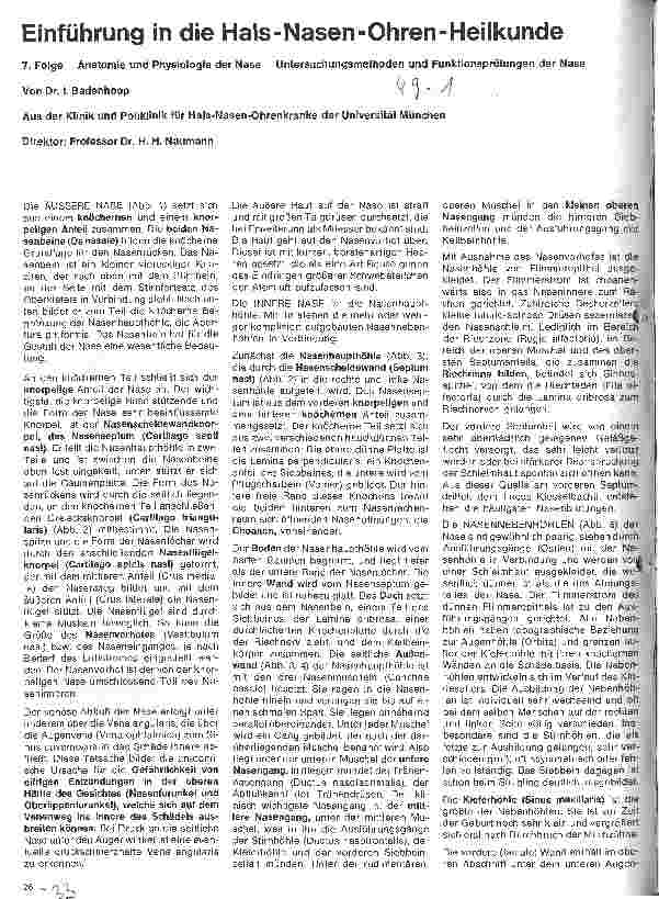 Vorschauseite 1: Einführung in die Hals-Nasen-Ohren-Heilkunde 7.Folge: Anatomie und Physiologie der Nase // Untersuchungsmethoden und Funktionsprüfung