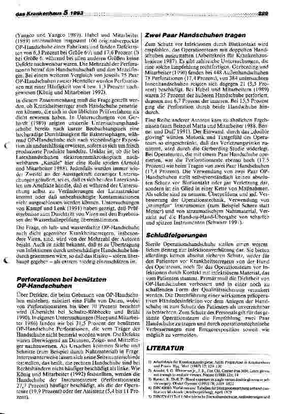 Vorschauseite 2: Hygienische Sicherheit bei OP-Handschuhen