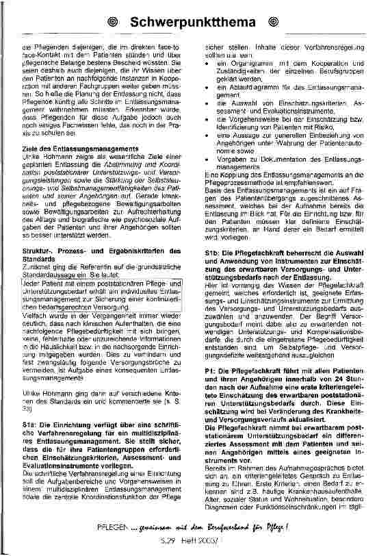 Vorschauseite 2: Expertenstandard Entlassungsmanagement: Geplante und koordinierte Entlassung, U. Höhmann Eine Zusammenfassung