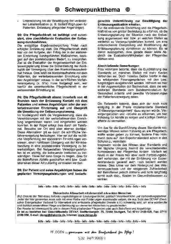 Vorschauseite 5: Expertenstandard Entlassungsmanagement: Geplante und koordinierte Entlassung, U. Höhmann Eine Zusammenfassung