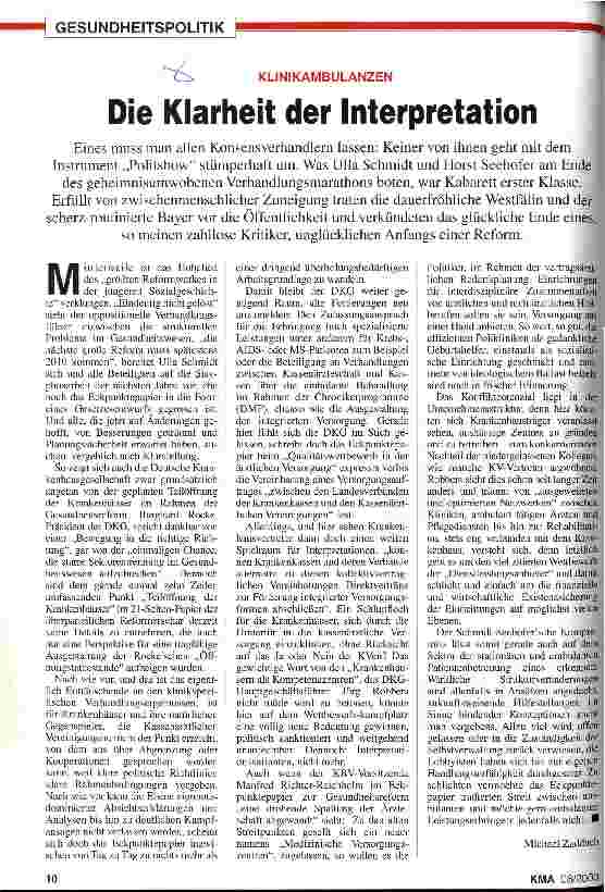Vorschauseite 1: Die Klarheit der Interpretation