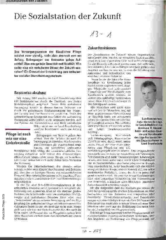 Vorschauseite 1: Die Sozialstation der Zukunft