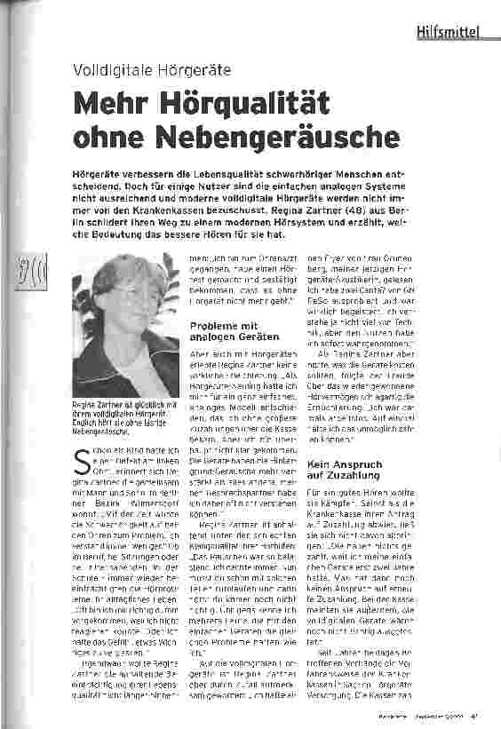 Vorschauseite 1: Mehr Hörqualität ohne Nebengeräusche