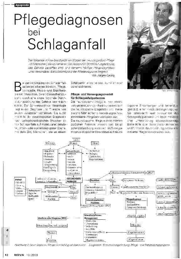 Vorschauseite 1: Pflegediagnosen bei Schlaganfall