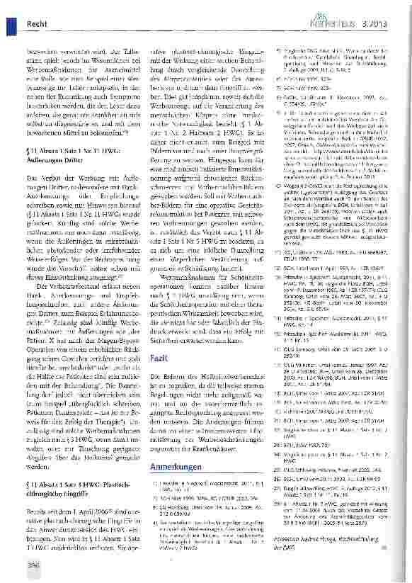 Vorschauseite 4: Gesetzliche Lockerung für Werbemaßnahmen von Krankenhäusern