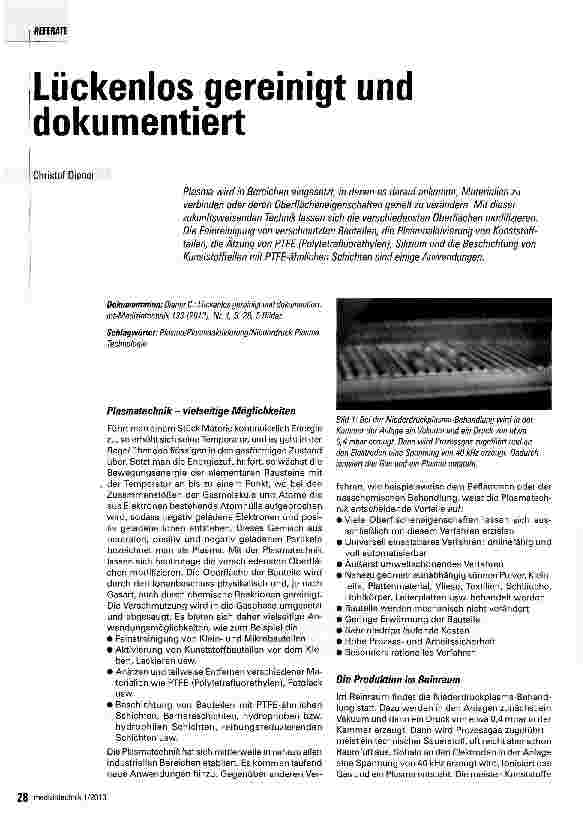 Vorschauseite 1: Lückenlos gereinigt und dokumentiert