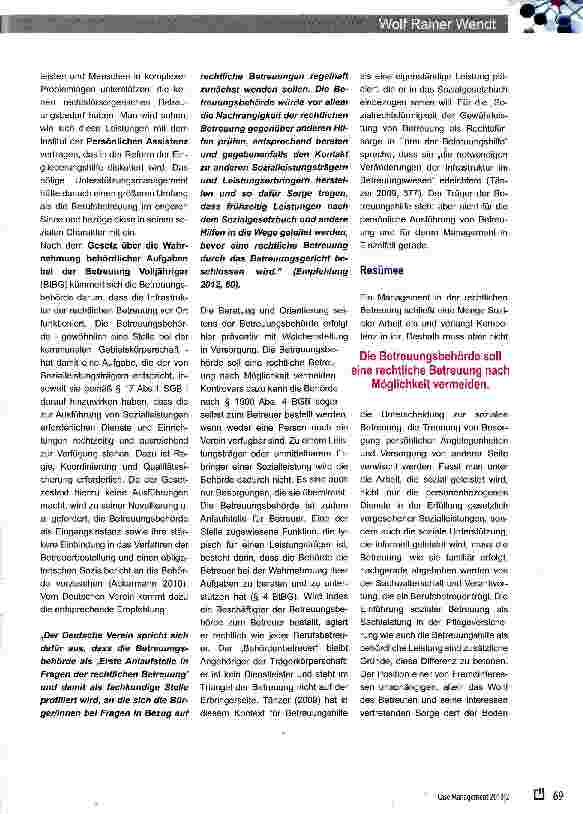 Vorschauseite 6: Manageriale Besorgungen in der rechtlichen Betreuung und außerhalb