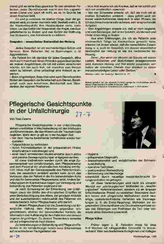 Vorschauseite 1: Pflegerische Gesichtspunkte in der Unfallchirurgie