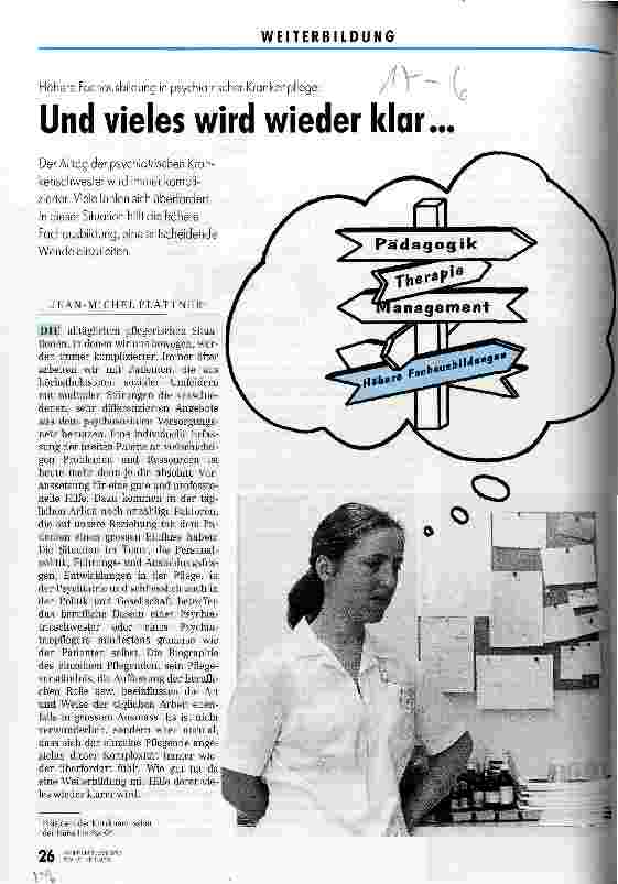 Vorschauseite 1: Und vieles wird wieder klar ... Höhere Fachausbildung (HöFa) in psychiatrischer Krankenpflege