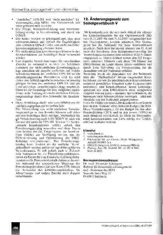 Vorschauseite 2: Einführung des deutschen Diagnosis-Related Group-Systems Erweiterung und Anpassung der Klassifikationen