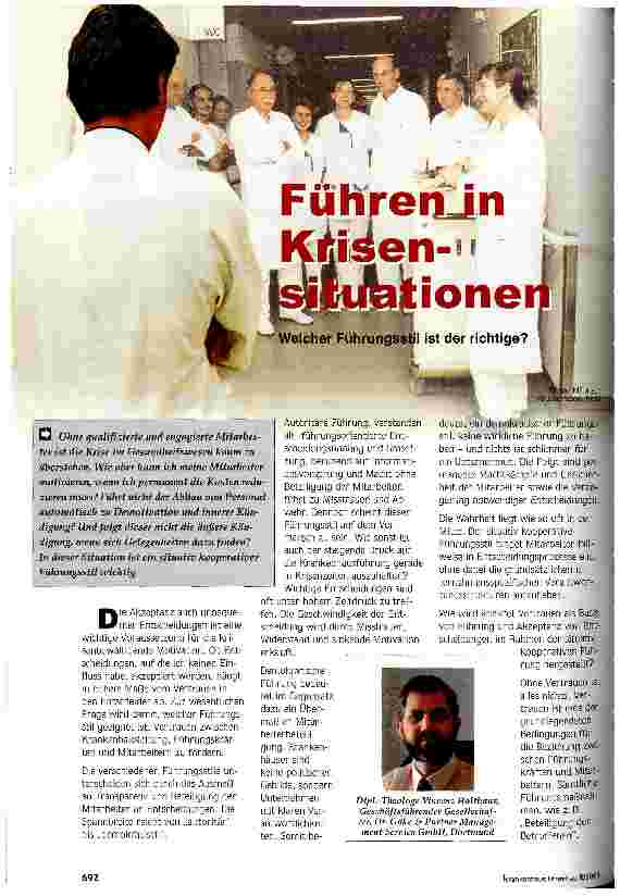 Vorschauseite 1: Führen in Krisensituationen Welcher Führungsstil ist der richtige?