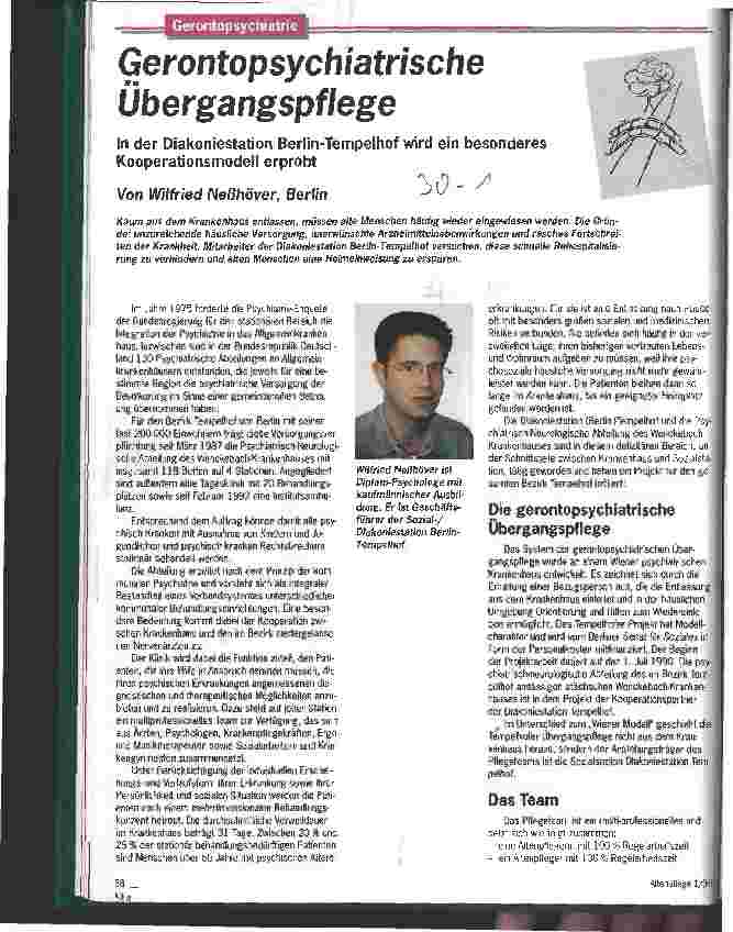 Vorschauseite 1: Geronotopsychiatrische Übergangspflege