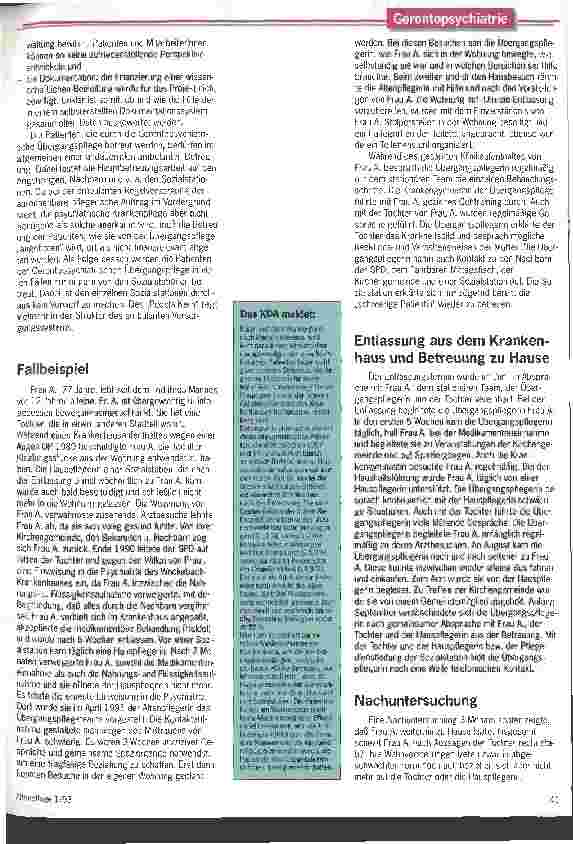 Vorschauseite 4: Geronotopsychiatrische Übergangspflege