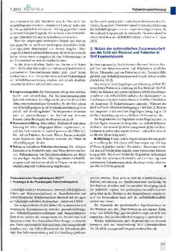 Vorschauseite 3: „Selbsthilfefreundlichkeit als Ansatz für mehr Patientenorientierung im Krankenhaus