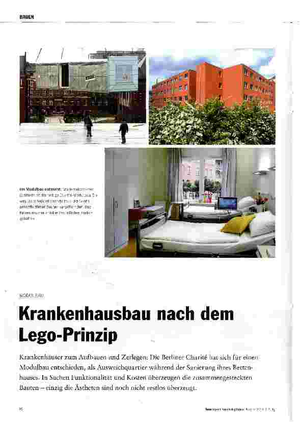 Vorschauseite 1: Krankenhausbau nach dem Lego-Prinzip