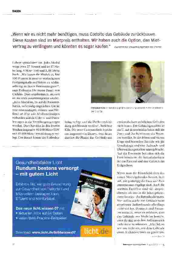 Vorschauseite 3: Krankenhausbau nach dem Lego-Prinzip
