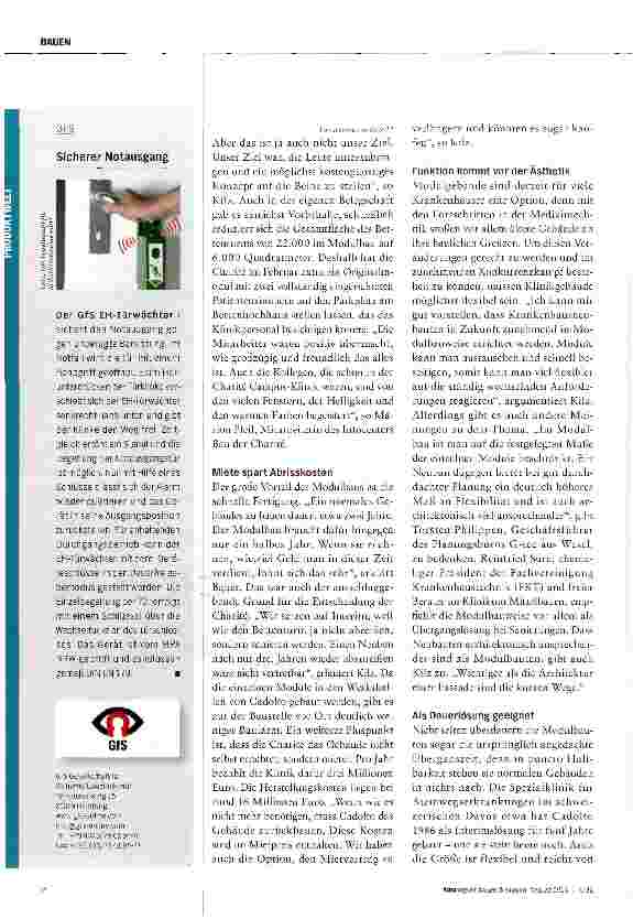 Vorschauseite 4: Krankenhausbau nach dem Lego-Prinzip