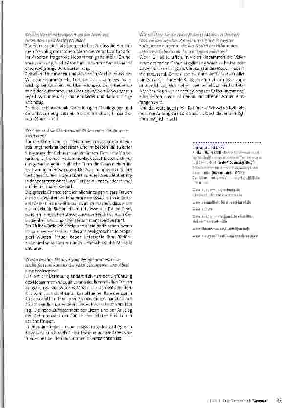Vorschauseite 3: Hebammenkreisssaal - ein Gewinn für alle Beteiligten