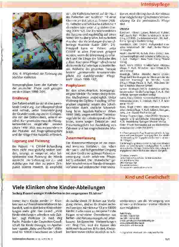 Vorschauseite 4: Pflege bei Nierenersatztherapie am Beispiel der kontinuierlichen venovenösen Hämofiltration (CVVHF)