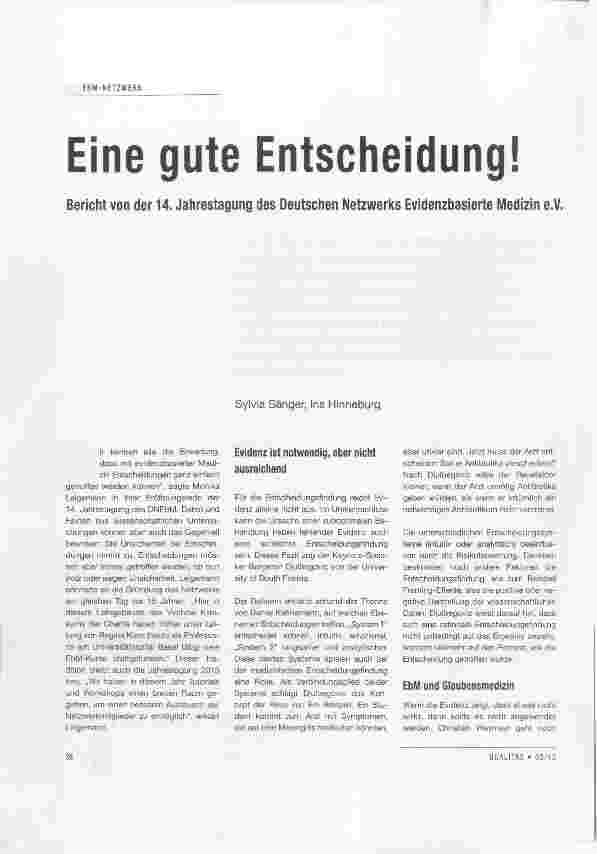 Vorschauseite 1: Eine gute Entscheidung!