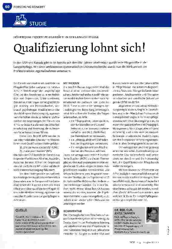 Vorschauseite 1: Qualifizierung lohnt sich!