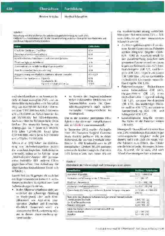 Vorschauseite 3: Patientensicherheit in der Anästhesie