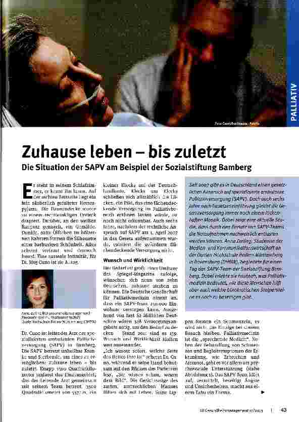 Vorschauseite 1: Zuhause leben - bis zuletzt