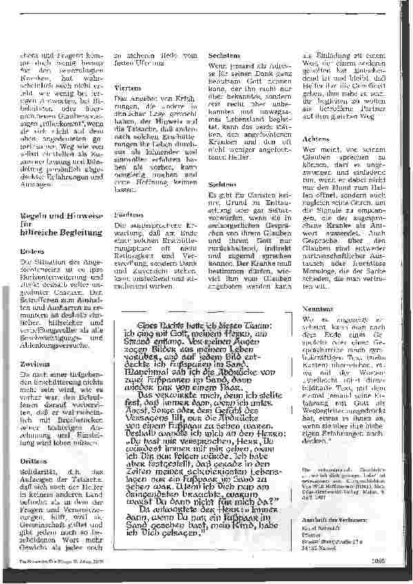 Vorschauseite 4: Religiöse Bedürfnisse haben nicht nur Todkranke