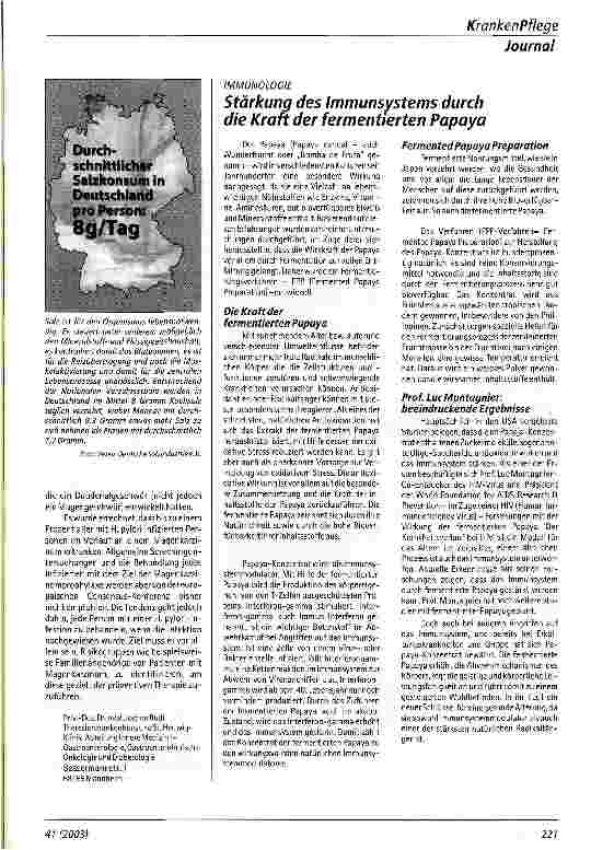 Vorschauseite 2: Magenkrebs - was ist wirklich gesichert?