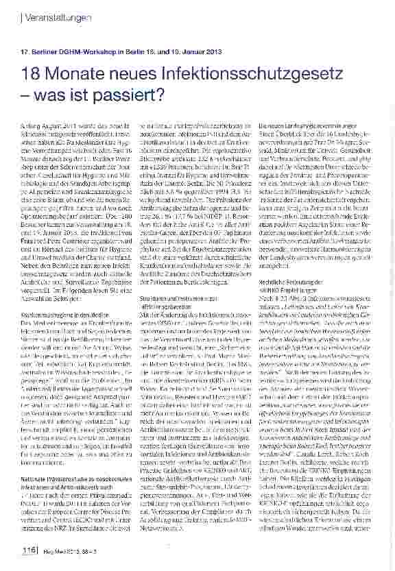 Vorschauseite 1: 18 Monate neues Infektionsschutzgesetz - was ist passiert?