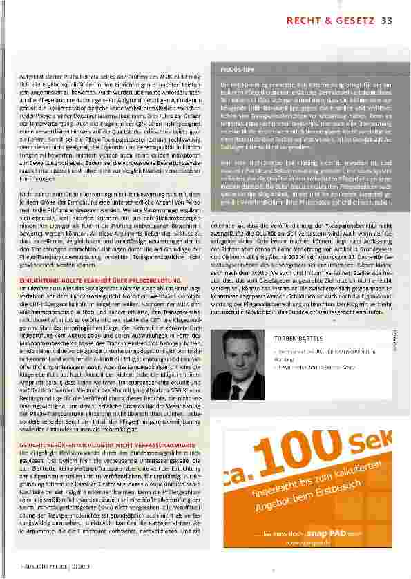 Vorschauseite 2: BSG billigt Veröffentlichung der Pflegenoten