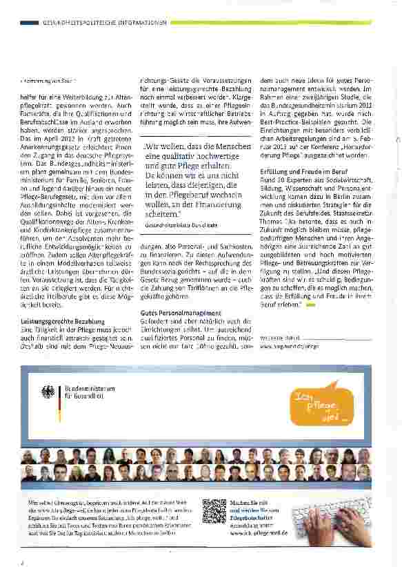 Vorschauseite 2: Gute Aussichten für die Pflege