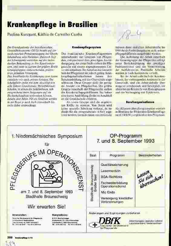 Vorschauseite 1: Krankenpflege in Brasilien