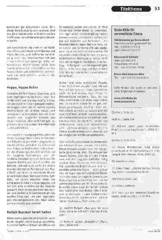 Vorschauseite 6: Kleiner Schreihals mit besonderen BedürfnissenEltern von Schreibabys brauchen liebevolle Unterstützung