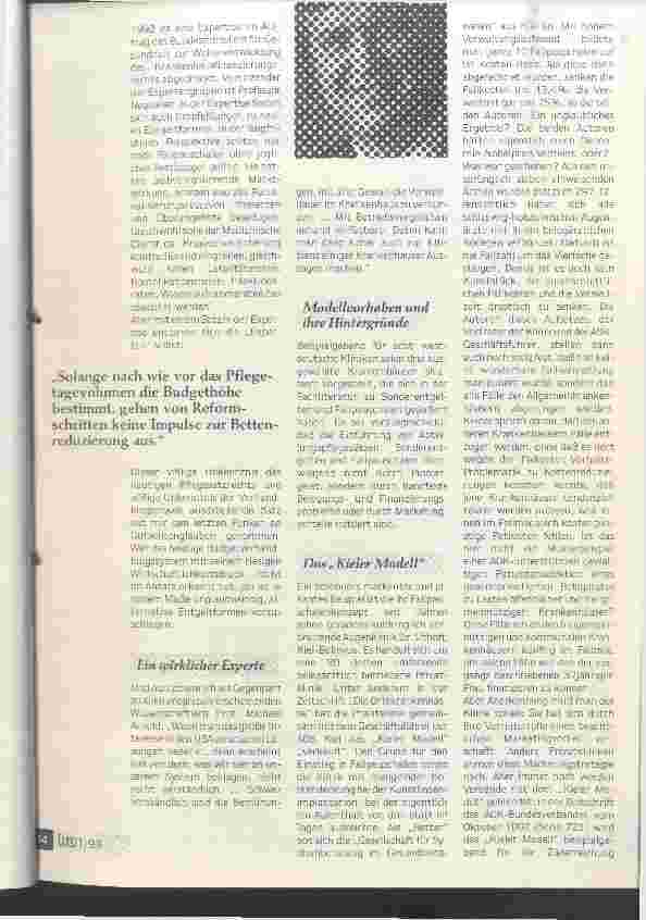 Vorschauseite 4: Zu Sonderentgelten, Fallpauschalen und zu falschen Propheten Krankenversorgung im Jahr 2000: Düstere Aussichten