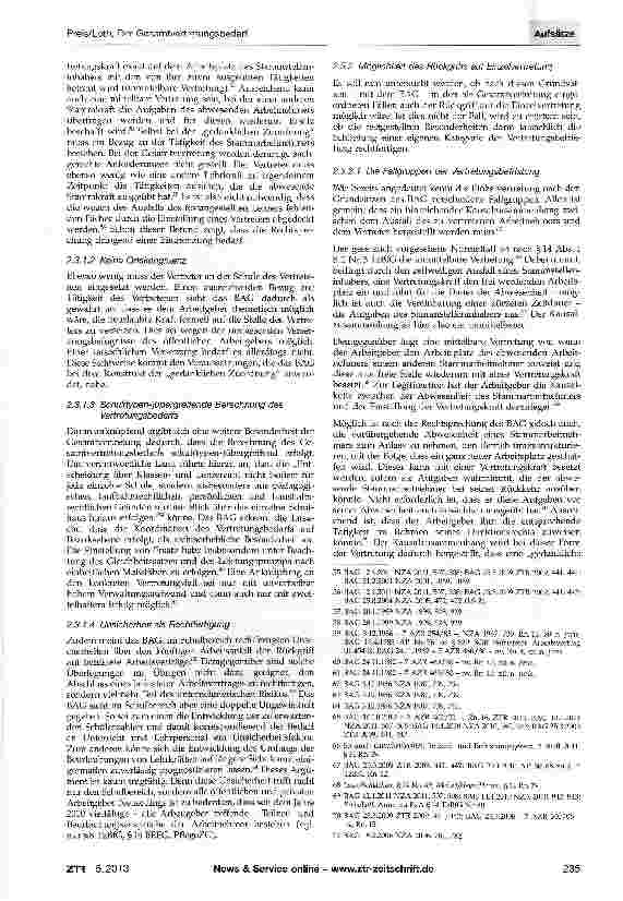 Vorschauseite 4: Der Gesamtvertretungsbedarf - eine zulässige Kategorie des Befristungsrechts?
