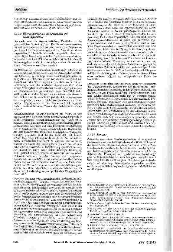 Vorschauseite 5: Der Gesamtvertretungsbedarf - eine zulässige Kategorie des Befristungsrechts?
