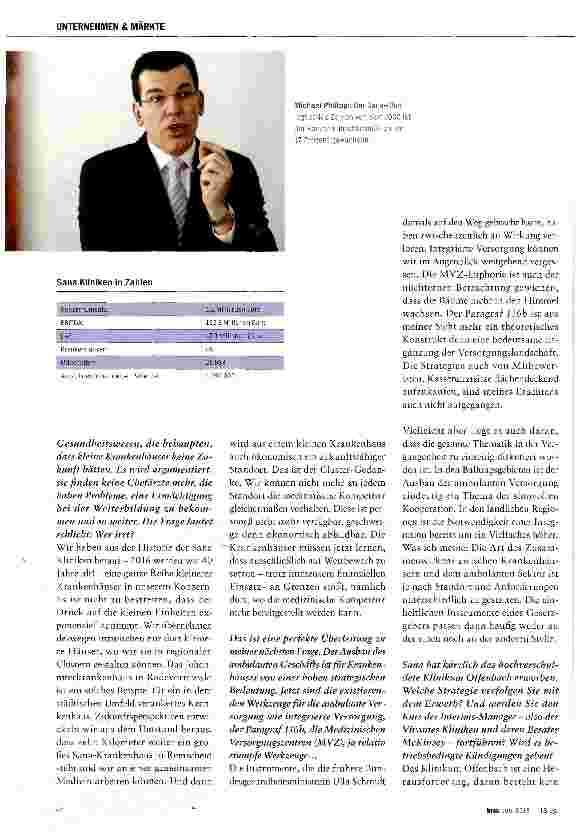Vorschauseite 3: „Sana besitzt immense Stabilität
