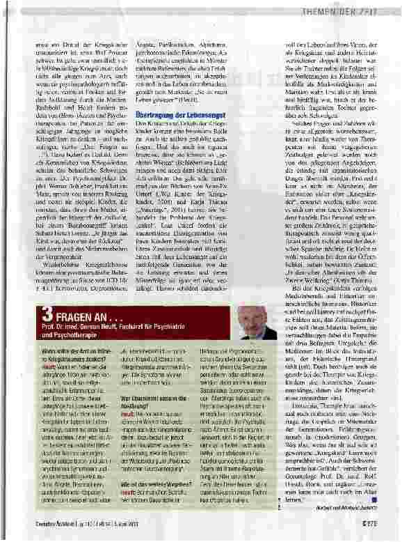Vorschauseite 3: Erst im Alter wird oft das Ausmaß der Traumatisierungen sichtbar