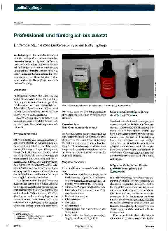 Vorschauseite 1: Professionell und fürsorglich bis zuletzt