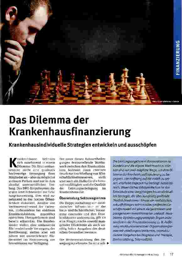 Vorschauseite 1: Das Dilemma der Krankenhausfinanzierung