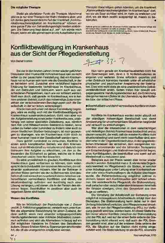 Vorschauseite 3: Ursachen für Kommunikationsschwierigkeiten im Krankenhaus