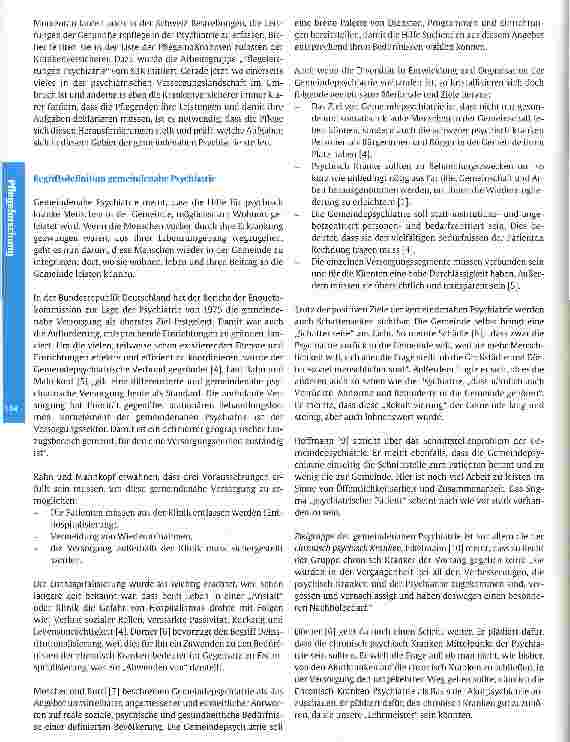 Vorschauseite 2: Die Aufgabe der Pflege in der gemeindenahen Psychiatrie