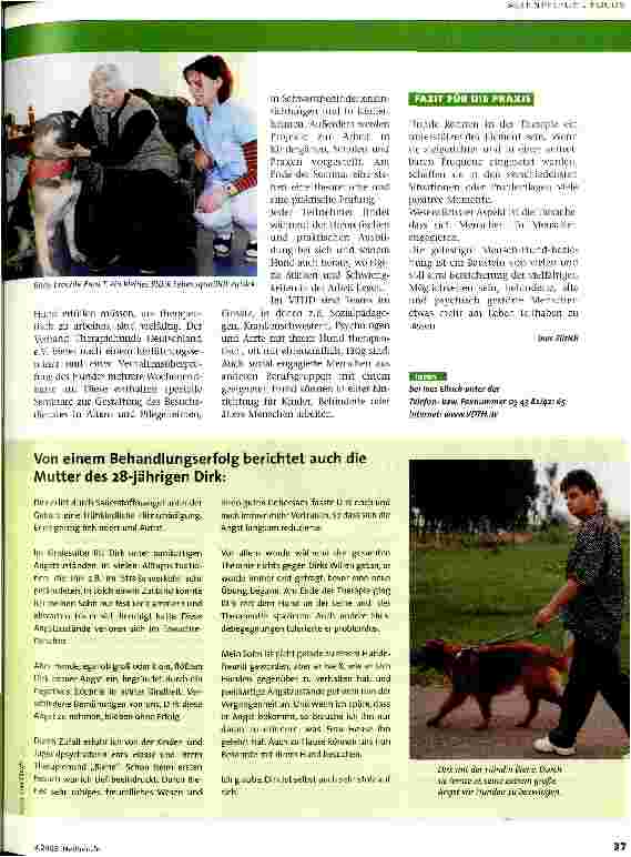 Vorschauseite 2: Tiere als Co-Therapeuten