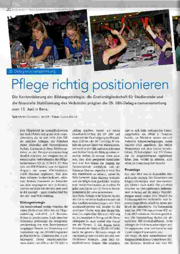 Vorschauseite 1: Pflege richtig positionieren