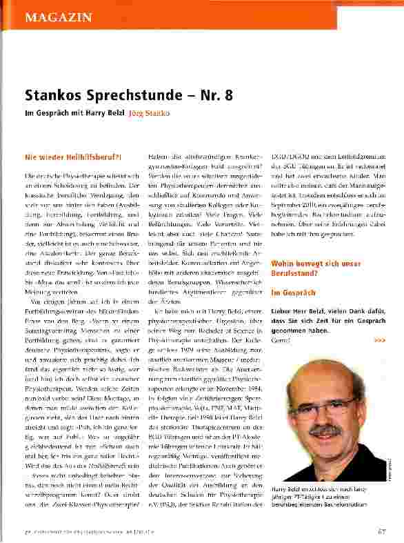 Vorschauseite 1: Stankos Sprechstunde - Nr. 8