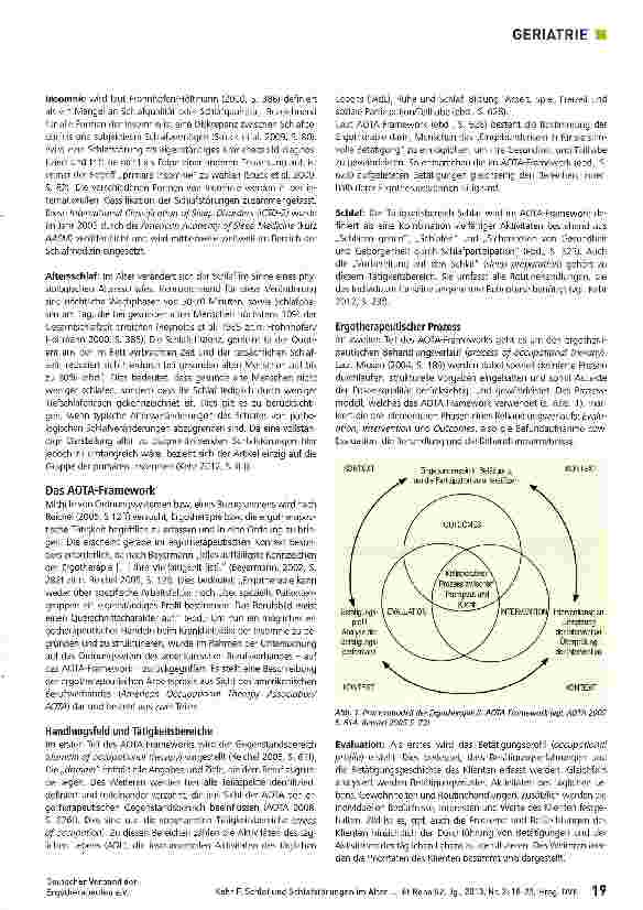 Vorschauseite 2: Schlaf und Schlafstörungen im Alter als Handlungsfeld der Ergotherapie