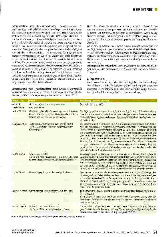Vorschauseite 4: Schlaf und Schlafstörungen im Alter als Handlungsfeld der Ergotherapie