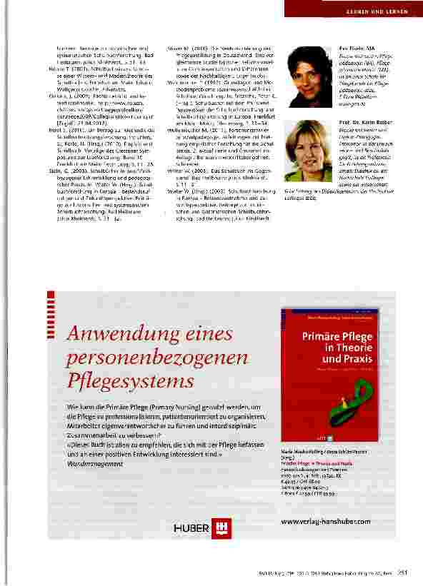 Vorschauseite 3: Die Bedeutung von Lehrbüchern der Pflege für die Unterrichtsvorbereitung